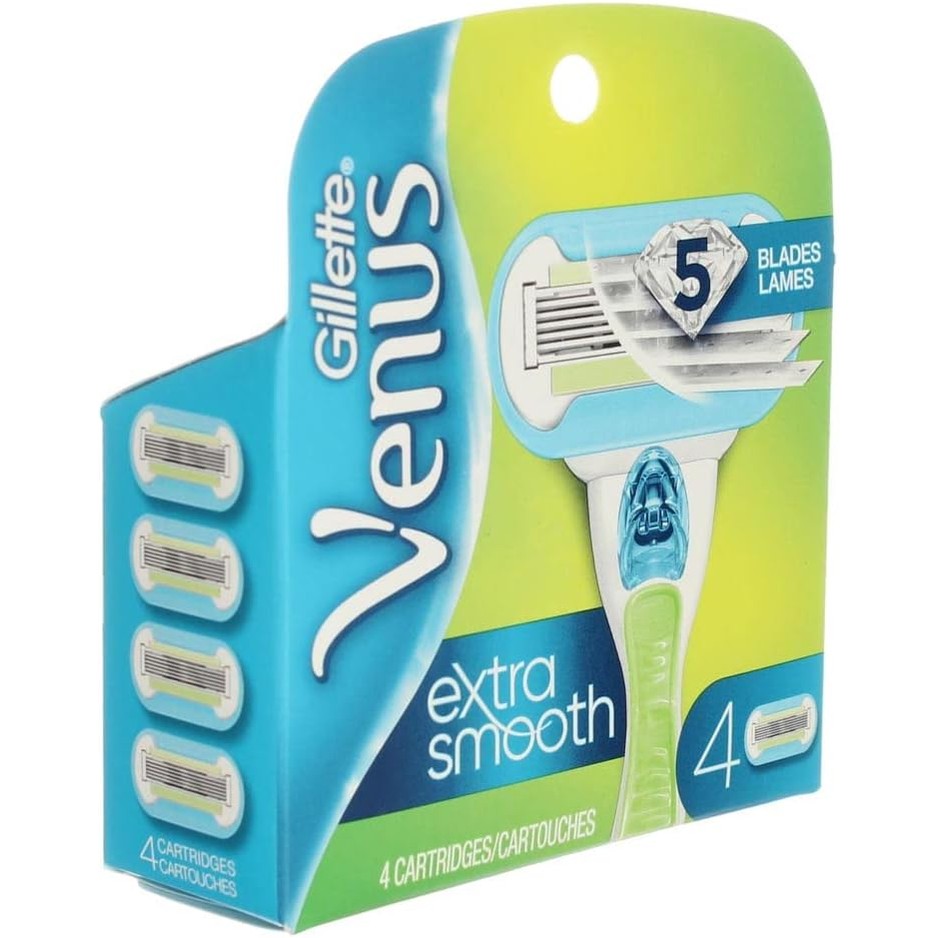 Gillette Venus | ג'ילט ונוס - רביעיית סכיני גילוח Extra Smooth למראה חלק במיוחד