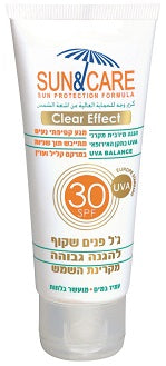 ג'ל פנים שקוף SPF50, 60 מ"ל, היפואלרגני, הגנה גבוהה
