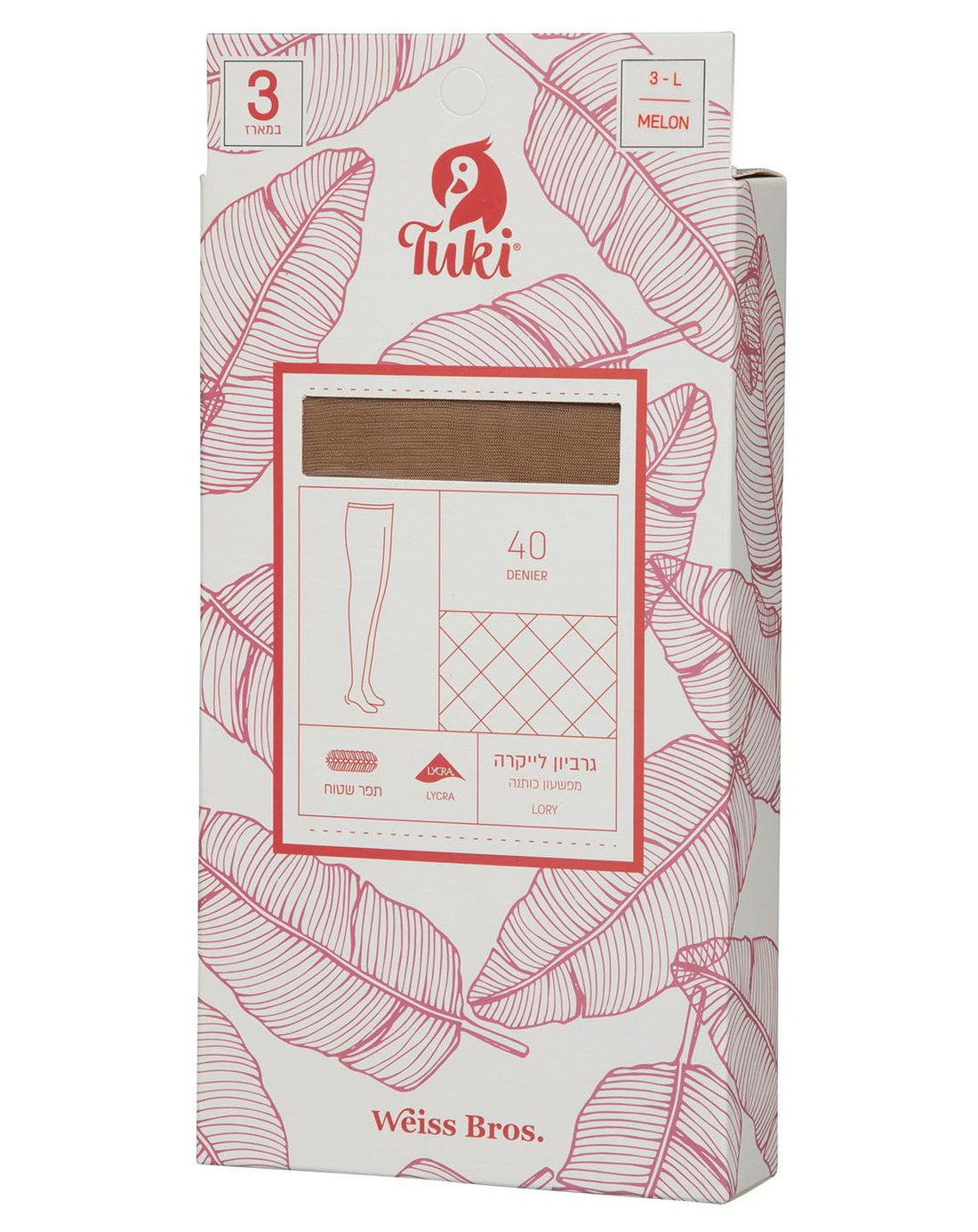 גרביון לייקרה 40 דנייר - 3 במארז.