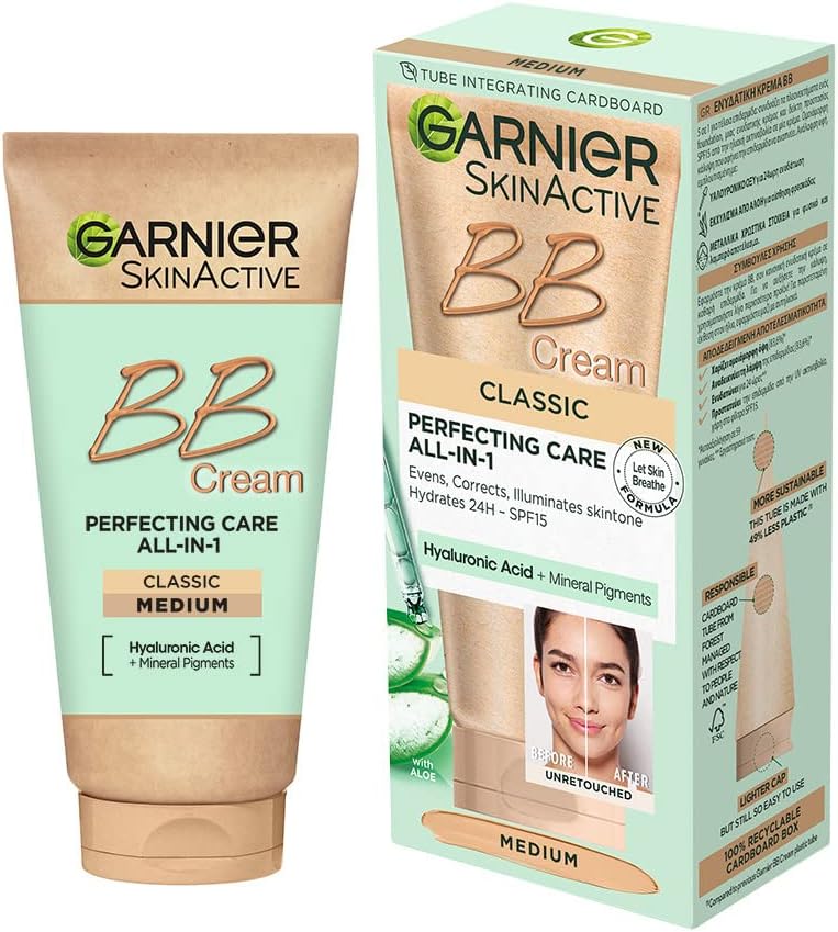 BB קרם לעור מעורב עד שמן עם חומצה היאלורונית Garnier Hyaluronic Aloe BB Cream 50ml