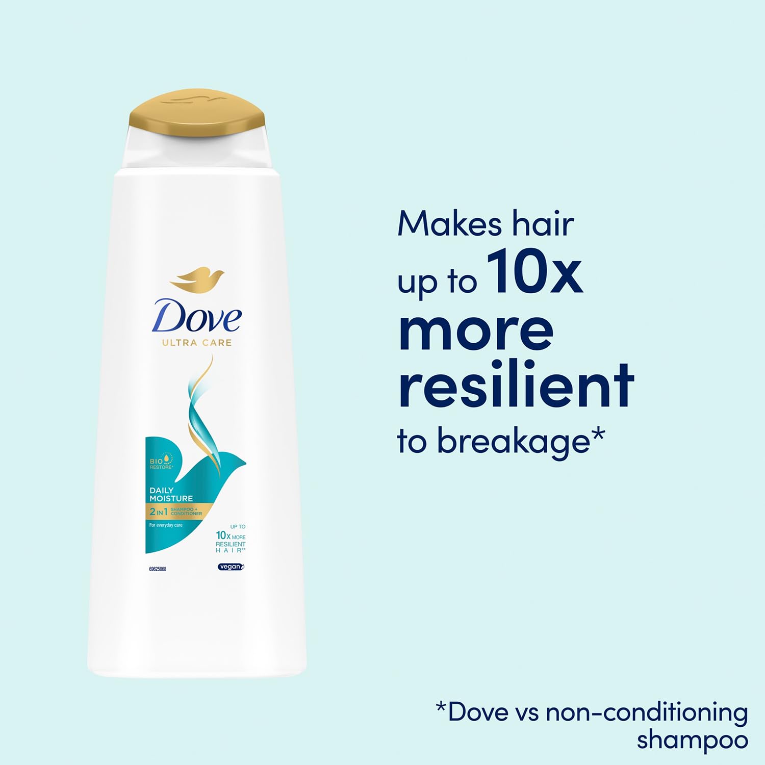 Dove | דאב - Daily Care 2-in-1 | שמפו ומרכך לטיפוח יום יומי ולהזנה עמוקה (400 מ"ל)