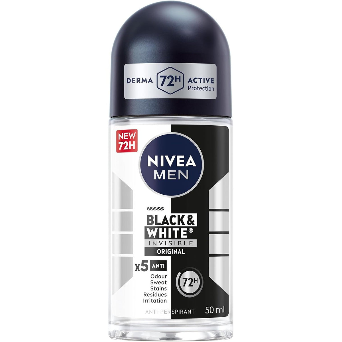 NIVEA | ניוואה - Black & White Invisible for Men | דאודורנט רול און לגבר