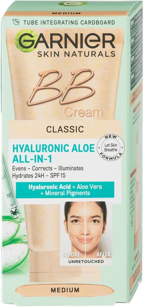 BB קרם לעור מעורב עד שמן עם חומצה היאלורונית Garnier Hyaluronic Aloe BB Cream 50ml