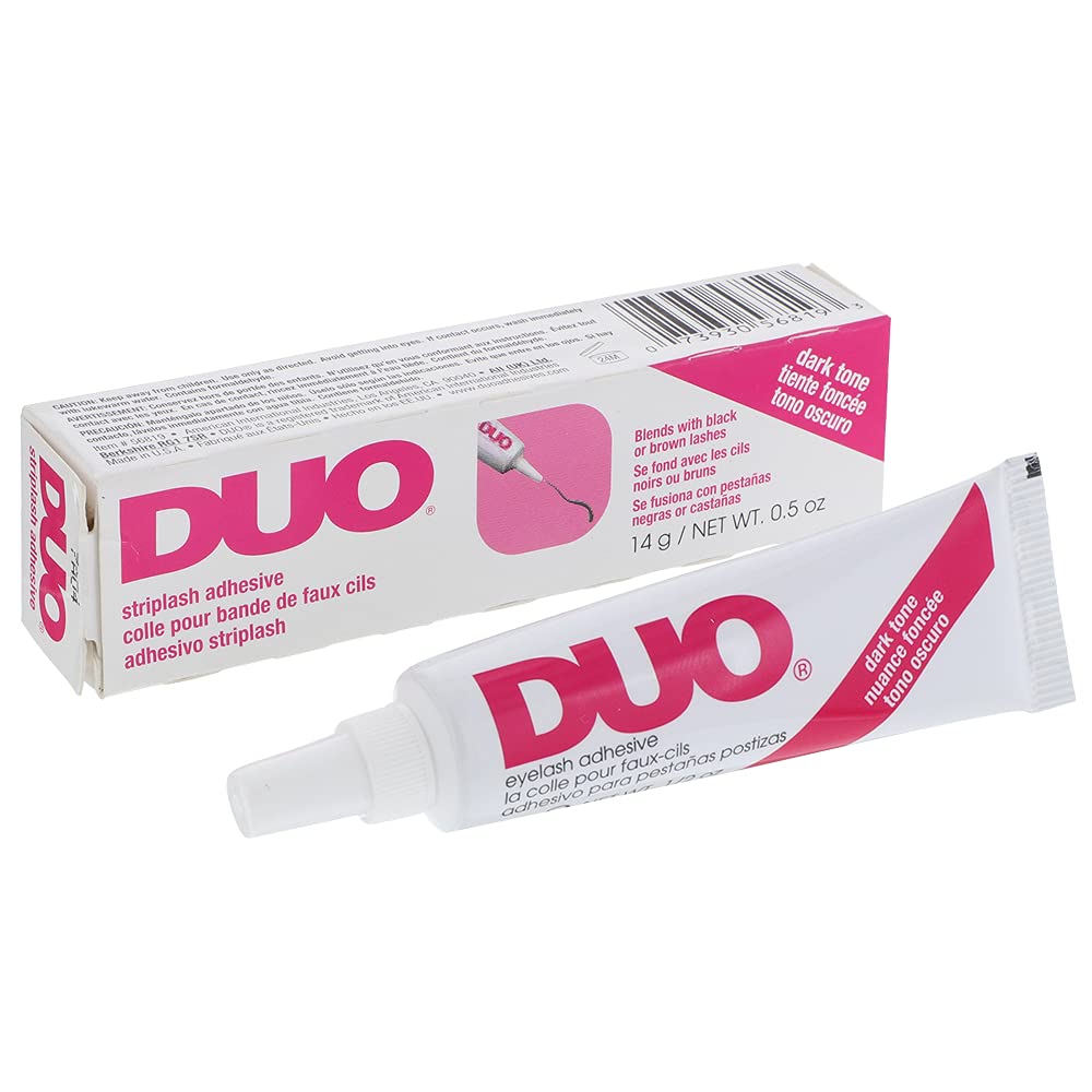 דבק ריסים דואו DUO מקצועי בגוון שחור כהה במארז גדול של 14 גרם