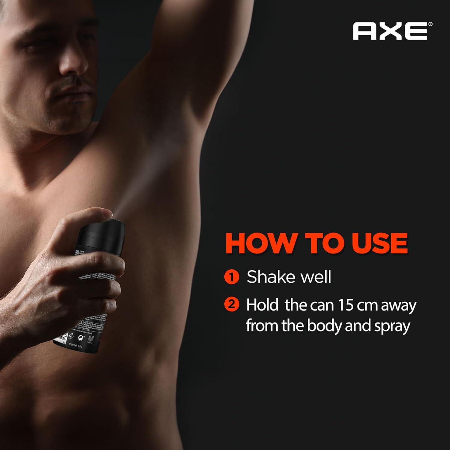 AXE | אקס - דאודורנט ספריי גוף בניחוח מאסק קלאסי להגנה ממושכת (150 מ"ל) Axe Musk