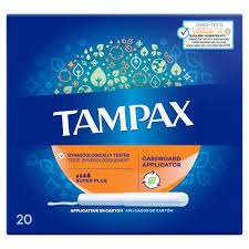 טמפונים Tampax Super Plus - 20 יחידות, הגנה מקסימלית לזרימה חזקה