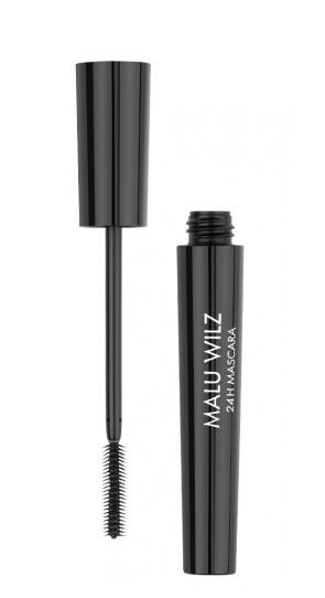 מסקרה עמידה ל-24 שעות בצבע שחור בעלת מברשת גומי למריחה אחידה וריסים מופרדים - מאלו ווילז