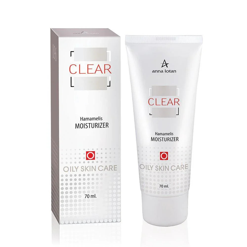 אנה לוטן Clear קרם לחות הממליס (Hamamelis Moisturizer) נטול שומן לאיזון עור שמן, כיווץ נקבוביות והרגעת אדמומיות 70 מ"ל