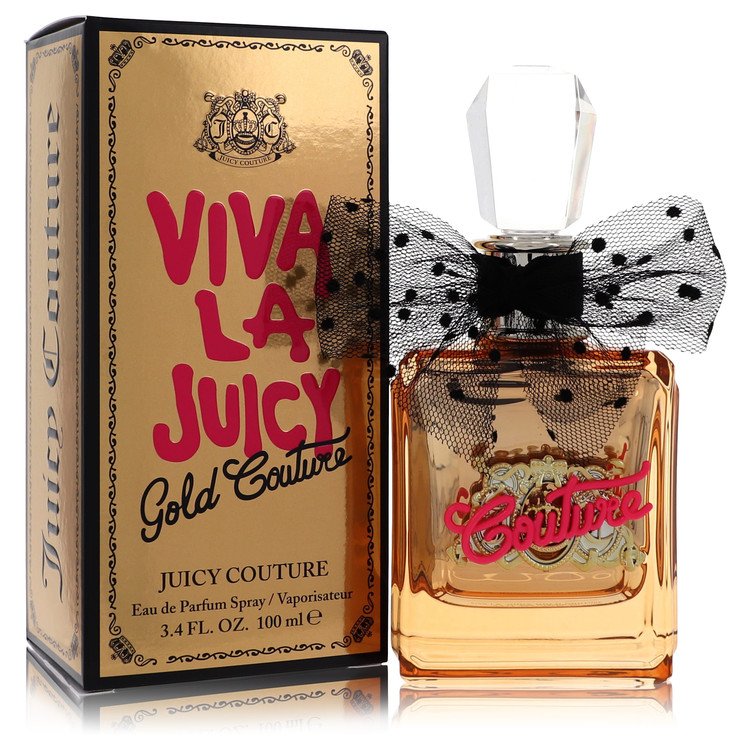 Viva La Juicy Gold Couture Eau De Parfum Spray By Juicy Couture | משלוח חינם לבית ♕ | קומסטיקס ייבוא מקביל