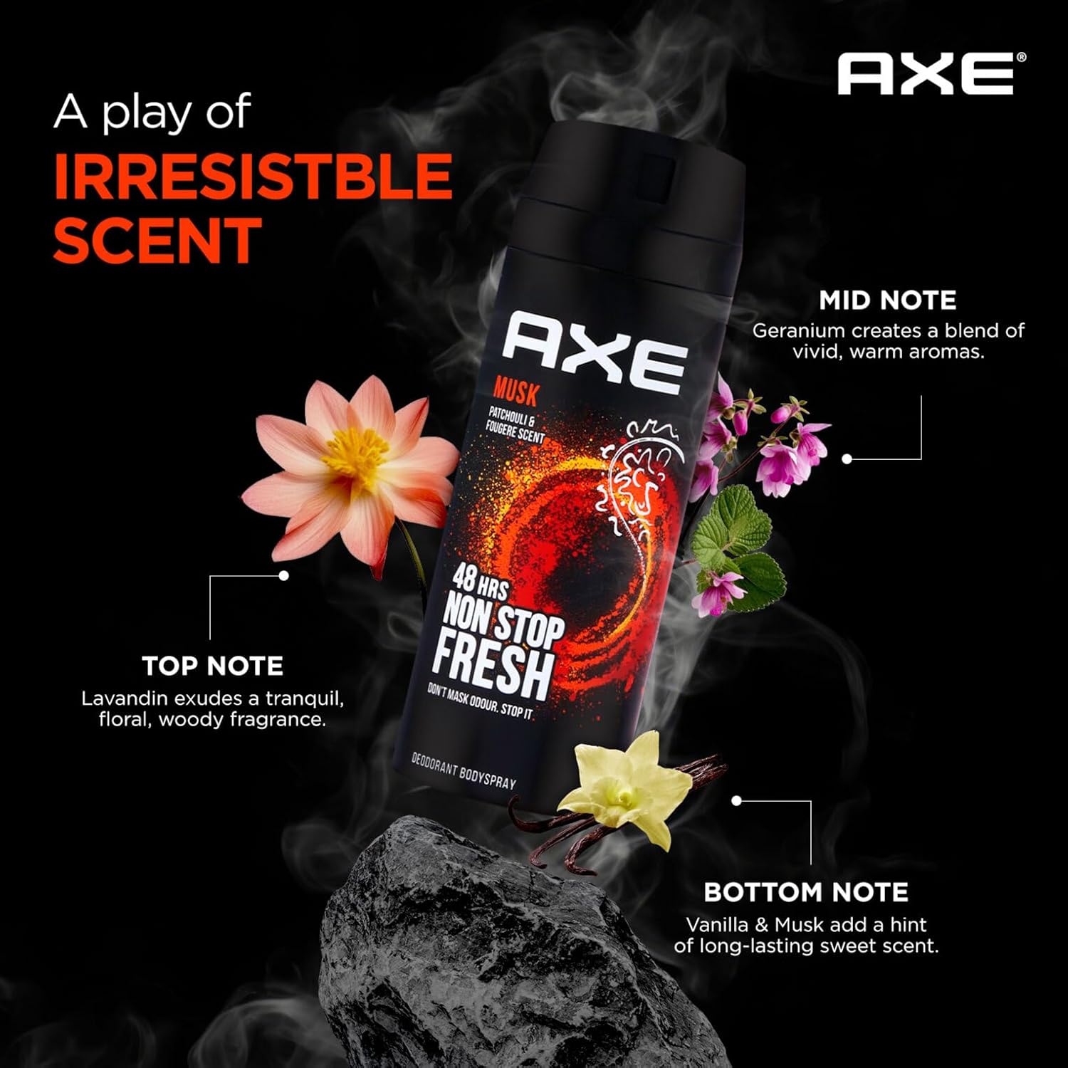 AXE | אקס - דאודורנט ספריי גוף בניחוח מאסק קלאסי להגנה ממושכת (150 מ"ל) Axe Musk