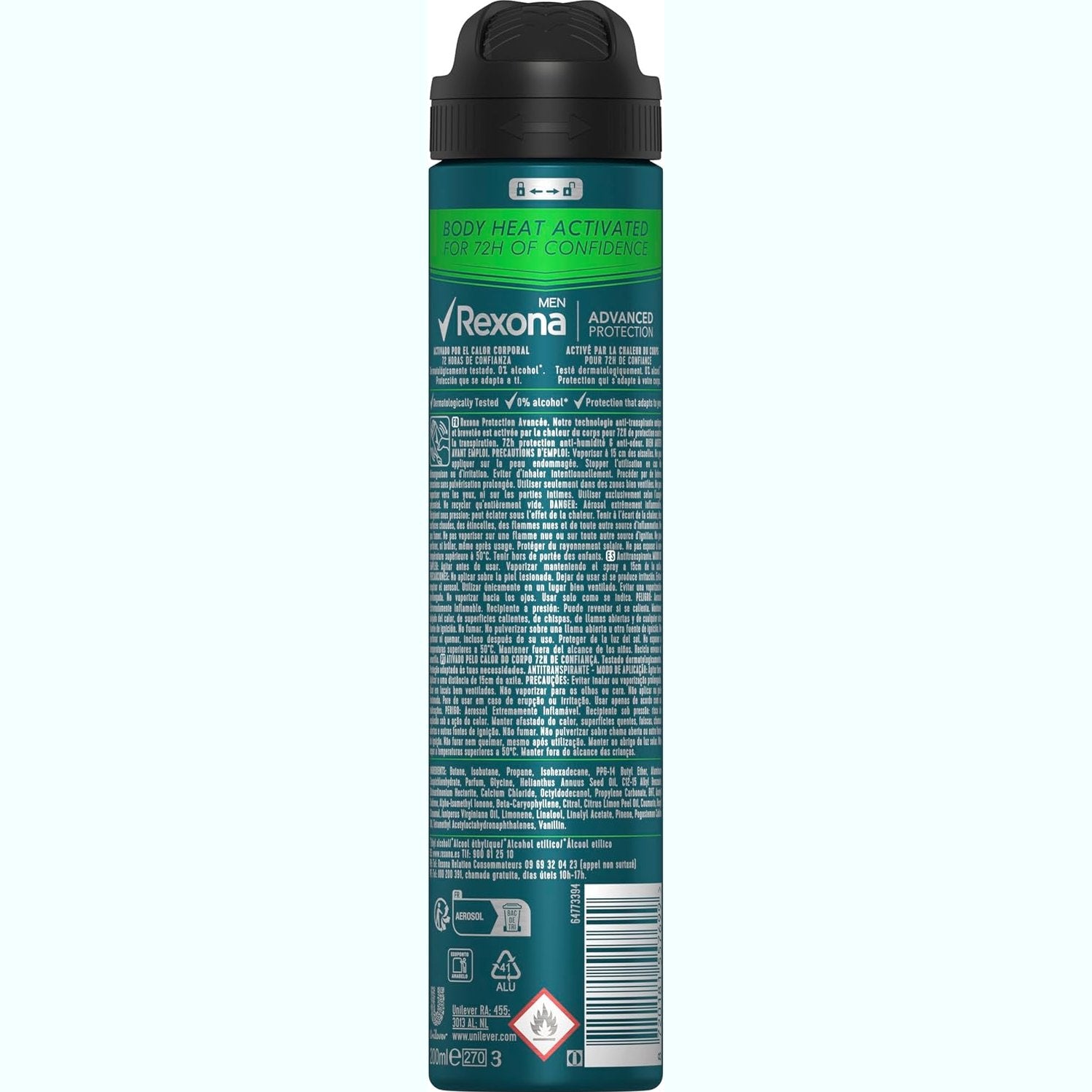Rexona Men | רקסונה מן - Quantum Dry | דאודורנט ספריי להגנה עוצמתית עד 72 שעות (150 מ"ל)