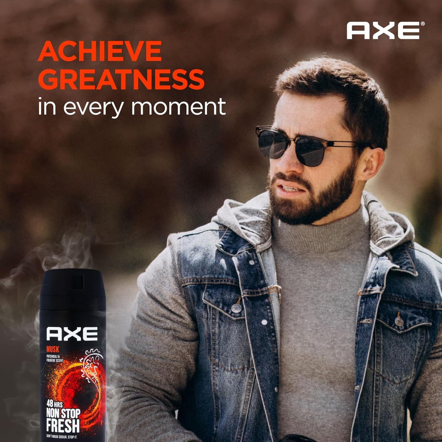 AXE | אקס - דאודורנט ספריי גוף בניחוח מאסק קלאסי להגנה ממושכת (150 מ"ל) Axe Musk