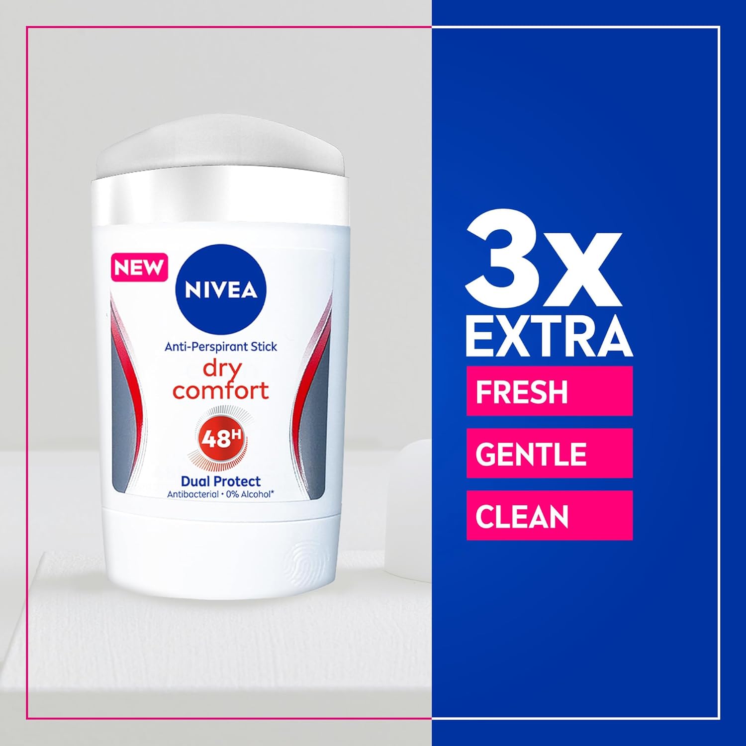 NIVEA | ניוואה - Dry Comfort | דאודורנט סטיק להגנה עוצמתית ותחושת יובש לאורך זמן