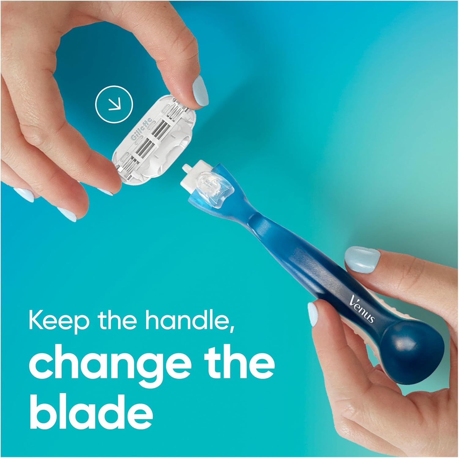 Gillette Venus | ג'ילט ונוס - מכשיר גילוח Smooth (ידית + 2 סכינים) | לגילוח חלק ומהיר