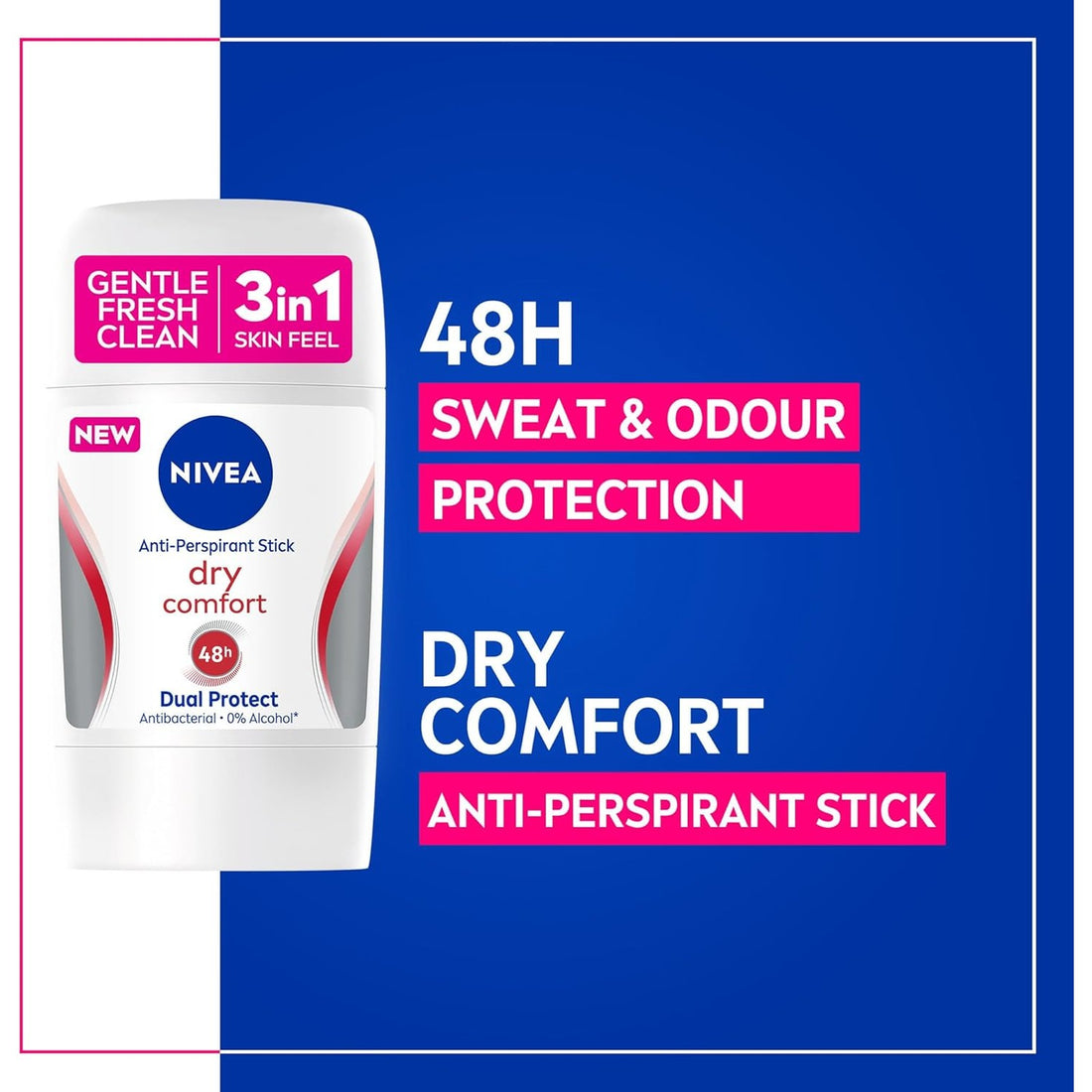NIVEA | ניוואה - Dry Comfort | דאודורנט סטיק להגנה עוצמתית ותחושת יובש לאורך זמן
