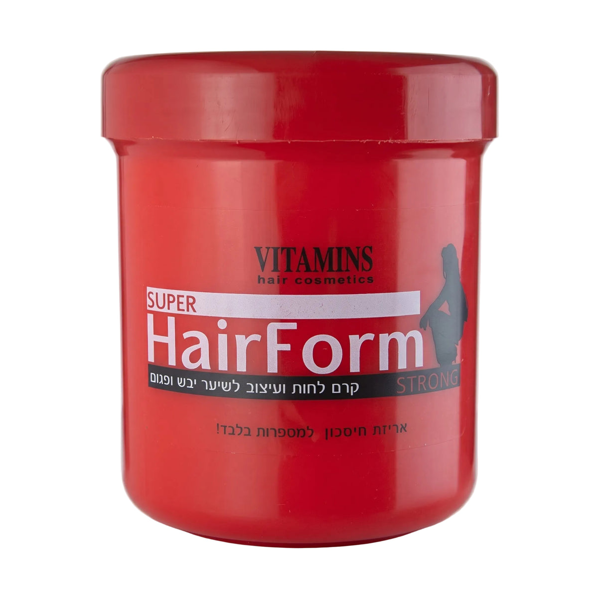 מכל קרם לחות ועיצוב לשיער יבש מאוד הייר פורם Hair Form Moisture & Styling Cream 500ml להזנת השיער, הגדרת תלתלים ופיסול מראה צמוד, בעיצוב זהב ושחור