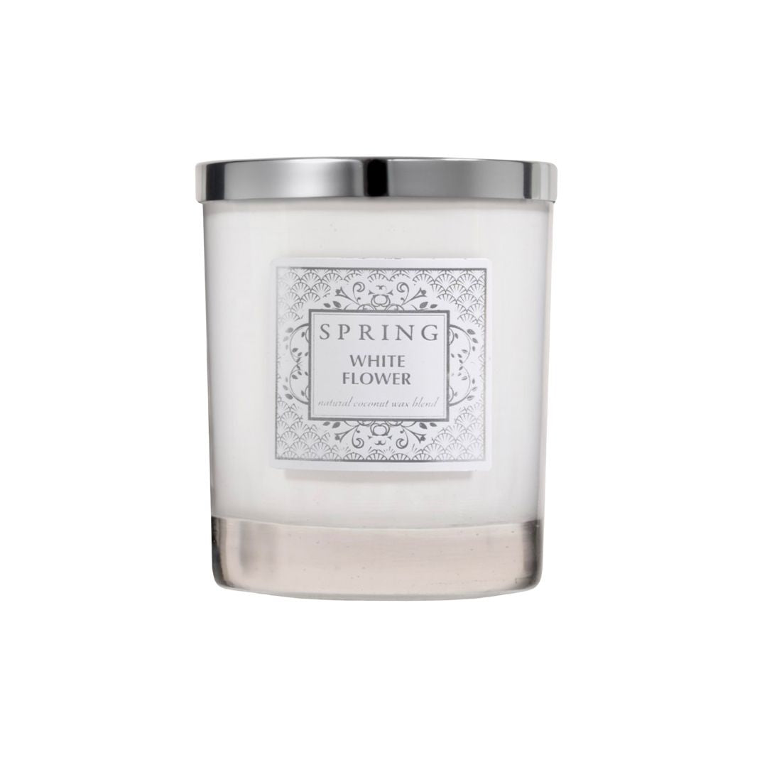 נר לבישום הבית וויט פלאור, שעוות קוקוס טבעית, 200 גרם