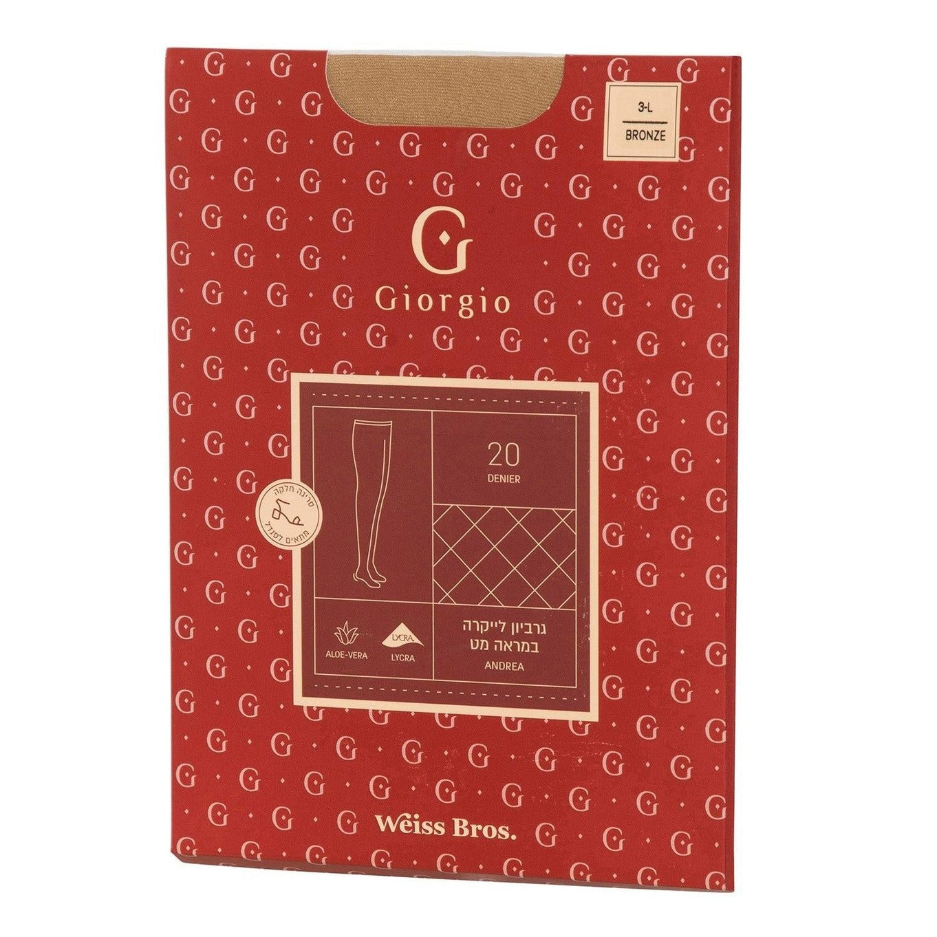 גרביון לייקרה מיני מחטב 20 דנייר GIORGIO ג'ורג'יו מתאים לסנדלים בהרכב 82% ניילון 15% לייקרה 3% כותנה