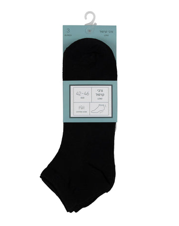 גרבי קרסול גבר כותנה  - 3 זוגות.