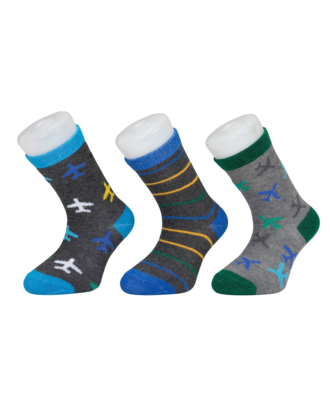 גרבי בנים כותנה לייקרה - 3 זוגות.