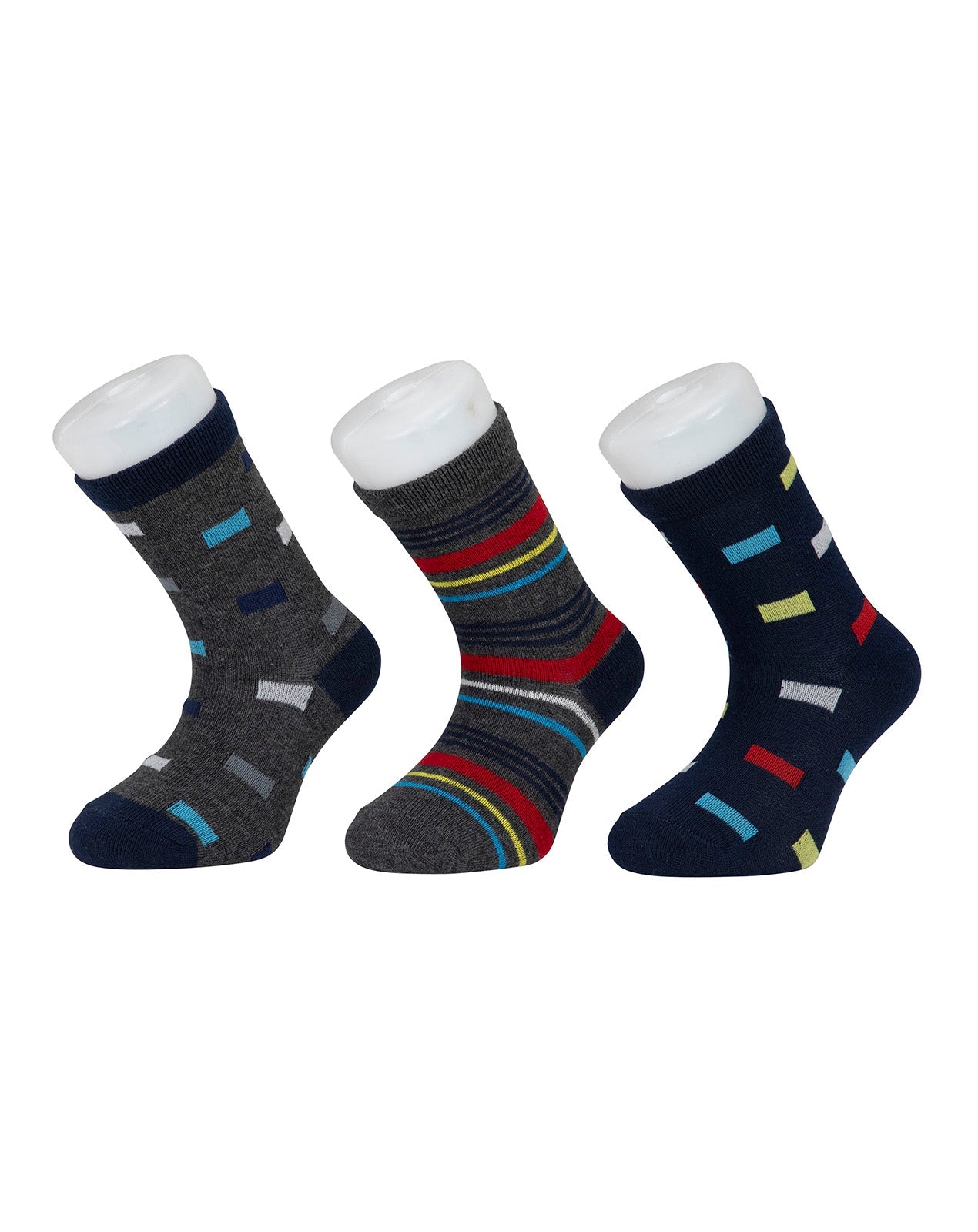 גרבי בנים כותנה לייקרה - 3 זוגות.