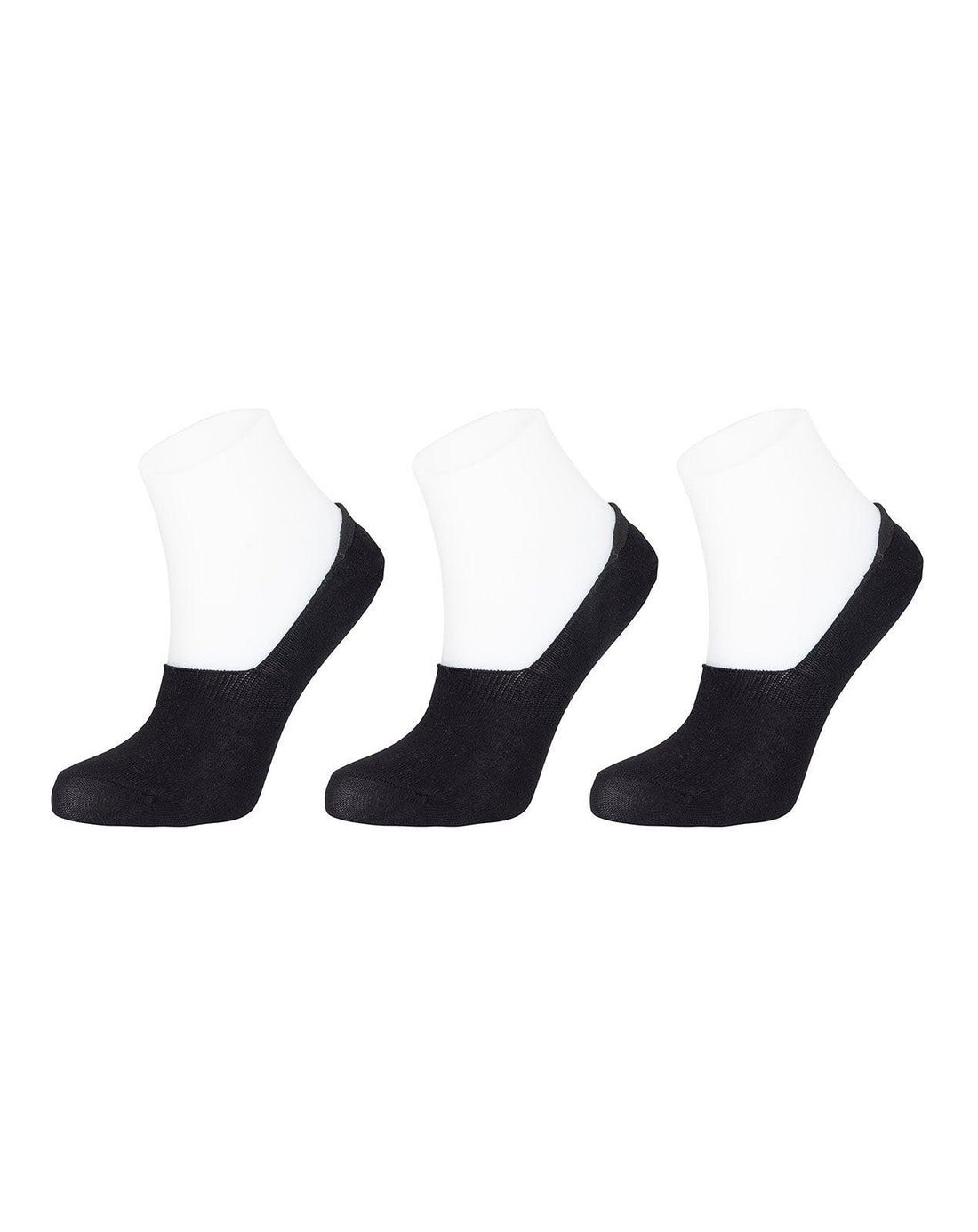 עקביות נשים No Show - 3 זוגות שחור | WeissBros | האחים וויס.