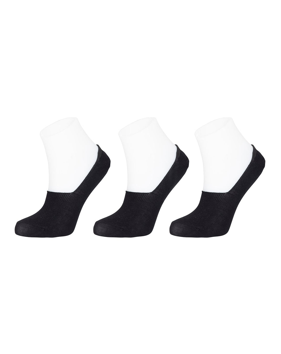 עקביות נשים No Show - 3 זוגות שחור.