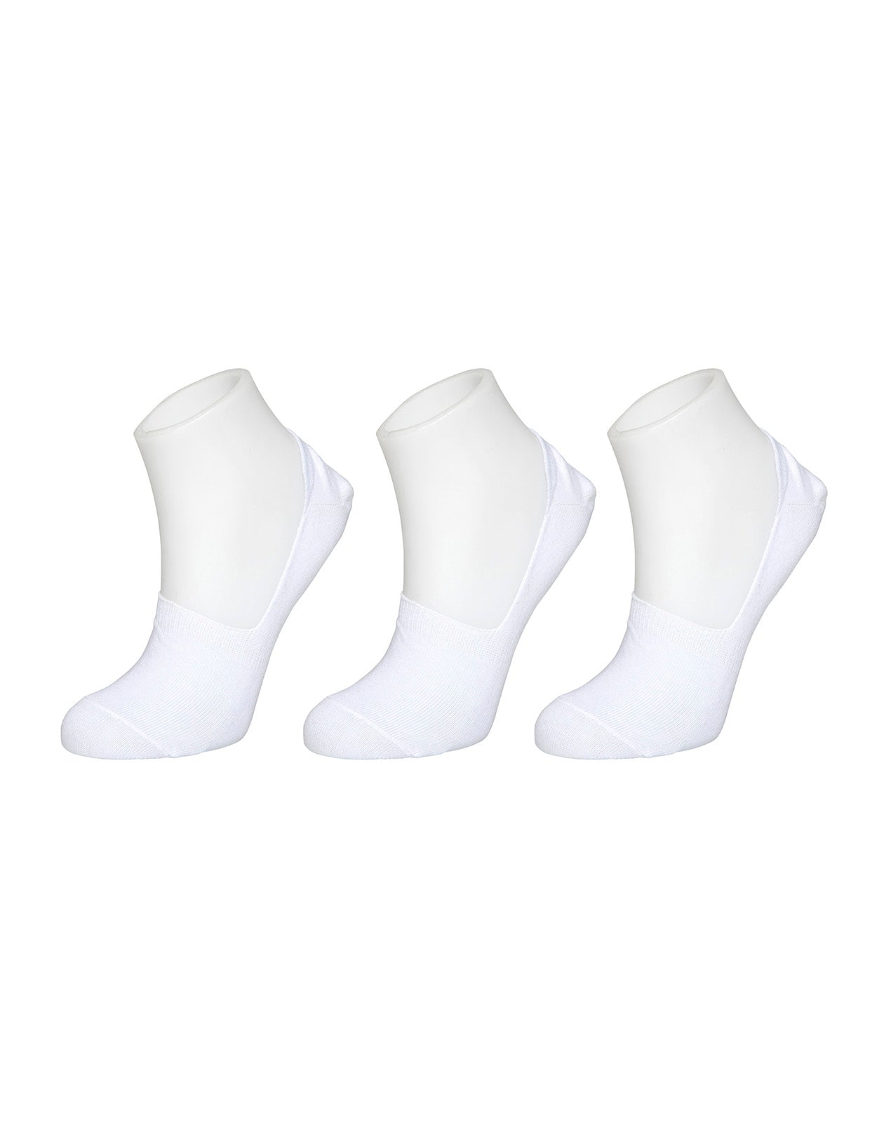 עקביות נשים No Show - 3 זוגות לבן.