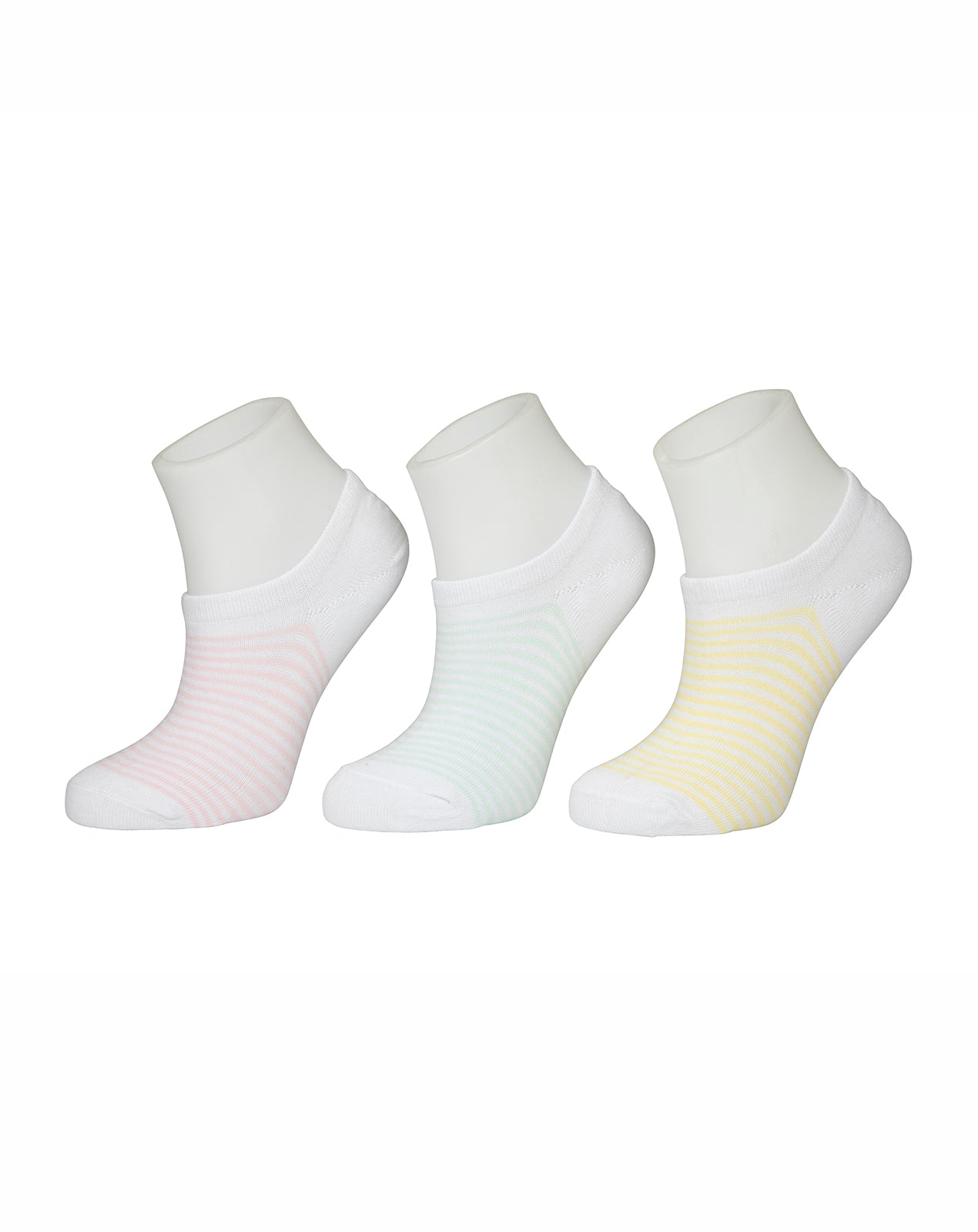 גרבי קרסול סניקרס WeissBros לנשים, 3 זוגות צבעוניים עם סיליקון לאחיזה