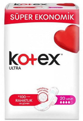 מגני תחתון Kotex איכותיים עם מרכז ספיגה, 20 יחידות