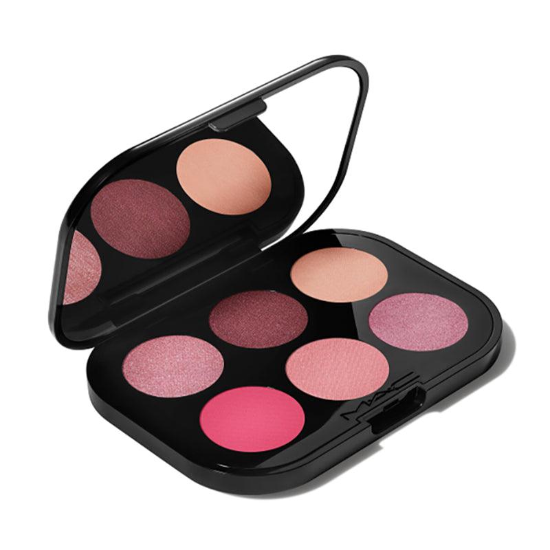 פלטת 6 צלליות M·A·C Connect In Colour Rose Lens בגווני ורוד ורוז-גולד בגימורי מאט ושימר