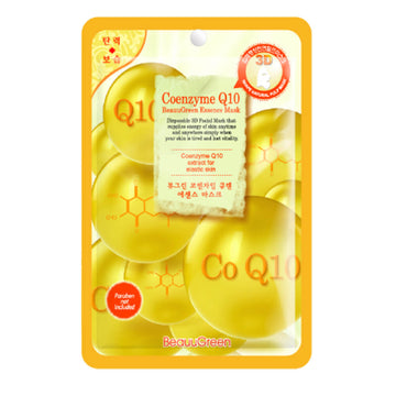 מסיכת פנים חד פעמית קואנזים Q10 - BeauuGreen