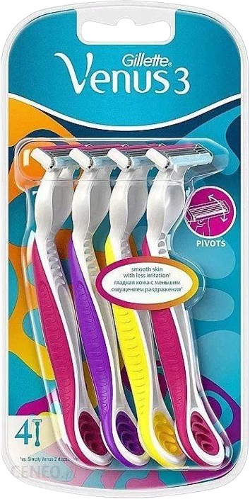 גיליונות גילוח נשים Venus 3 - גילוח חלק ונעים
