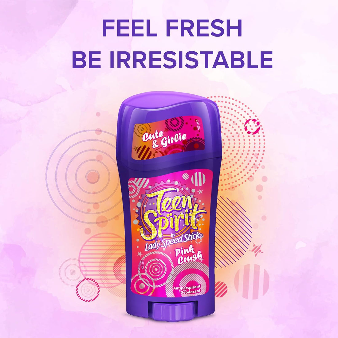 Lady Speed Stick | ליידי ספיד סטיק - Teen Spirit Pink Crush | דאודורנט סטיק נערות קראש ורוד (65 גרם)