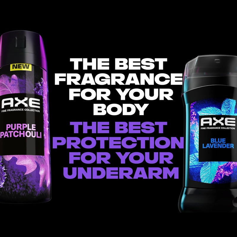 AXE | אקס - Premium Body Spray Purple Patchouli | דאודורנט פרימיום בניחוח פרפל פצ'ולי (150 מ"ל)