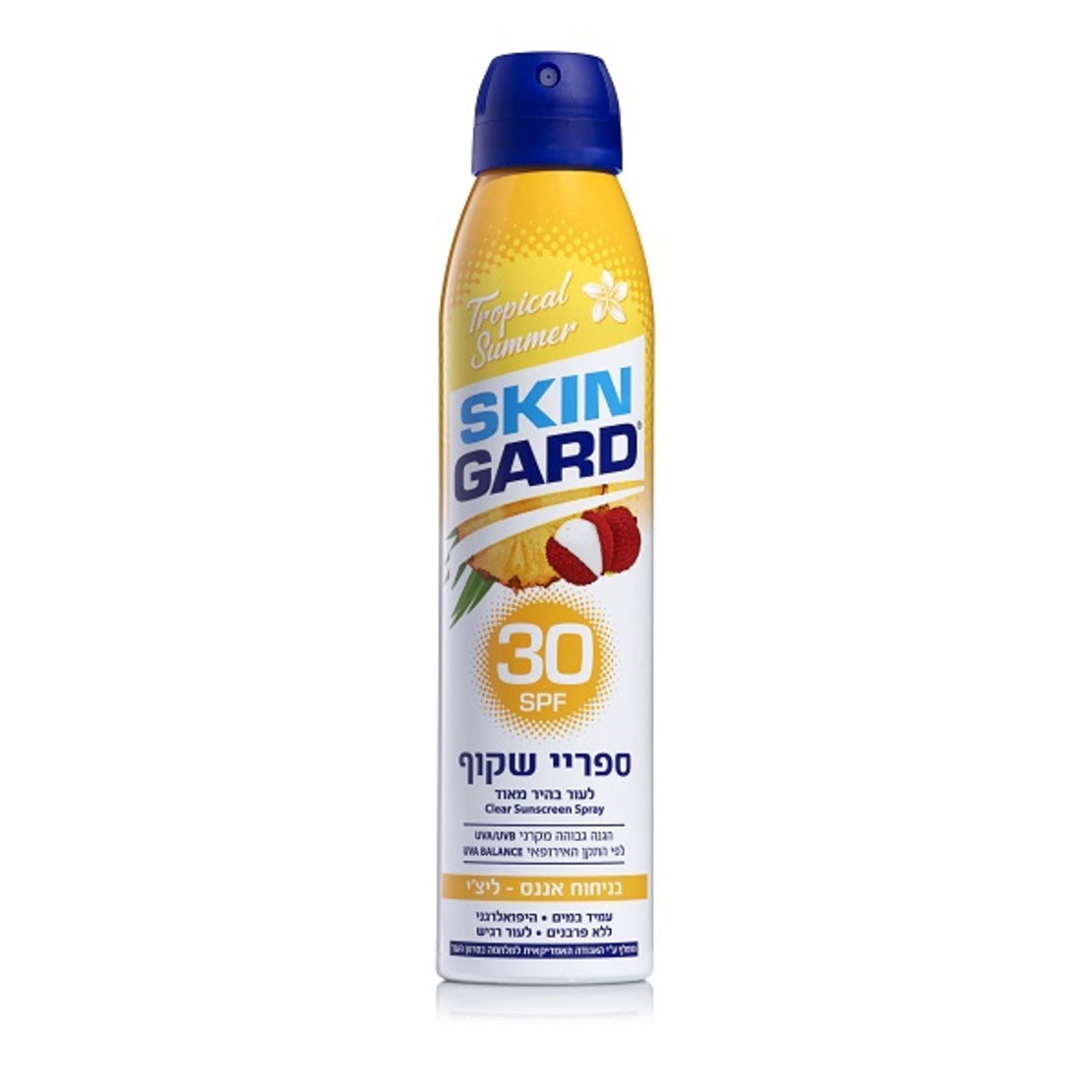 ספריי הגנה שקוף סקין גארד SPF 50+ להגנה גבוהה מאוד באריזת 300 מ"ל