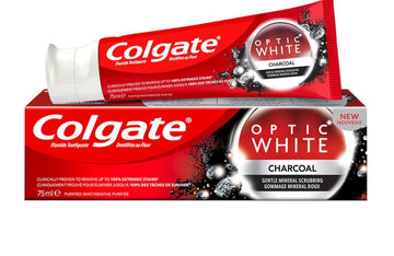 קולגייט משחת שיניים אופטיק וויט פחם.
