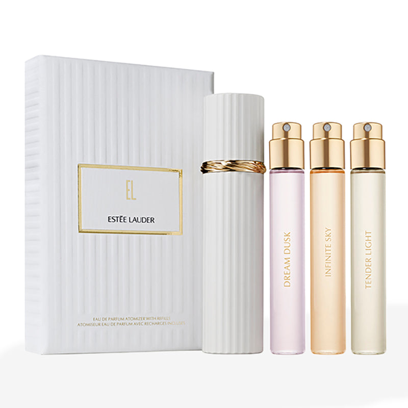 Estée Lauder Luxury Fragrance Set - מארז שלישיית בשמי יוקרה ונרתיק נסיעה מהודר