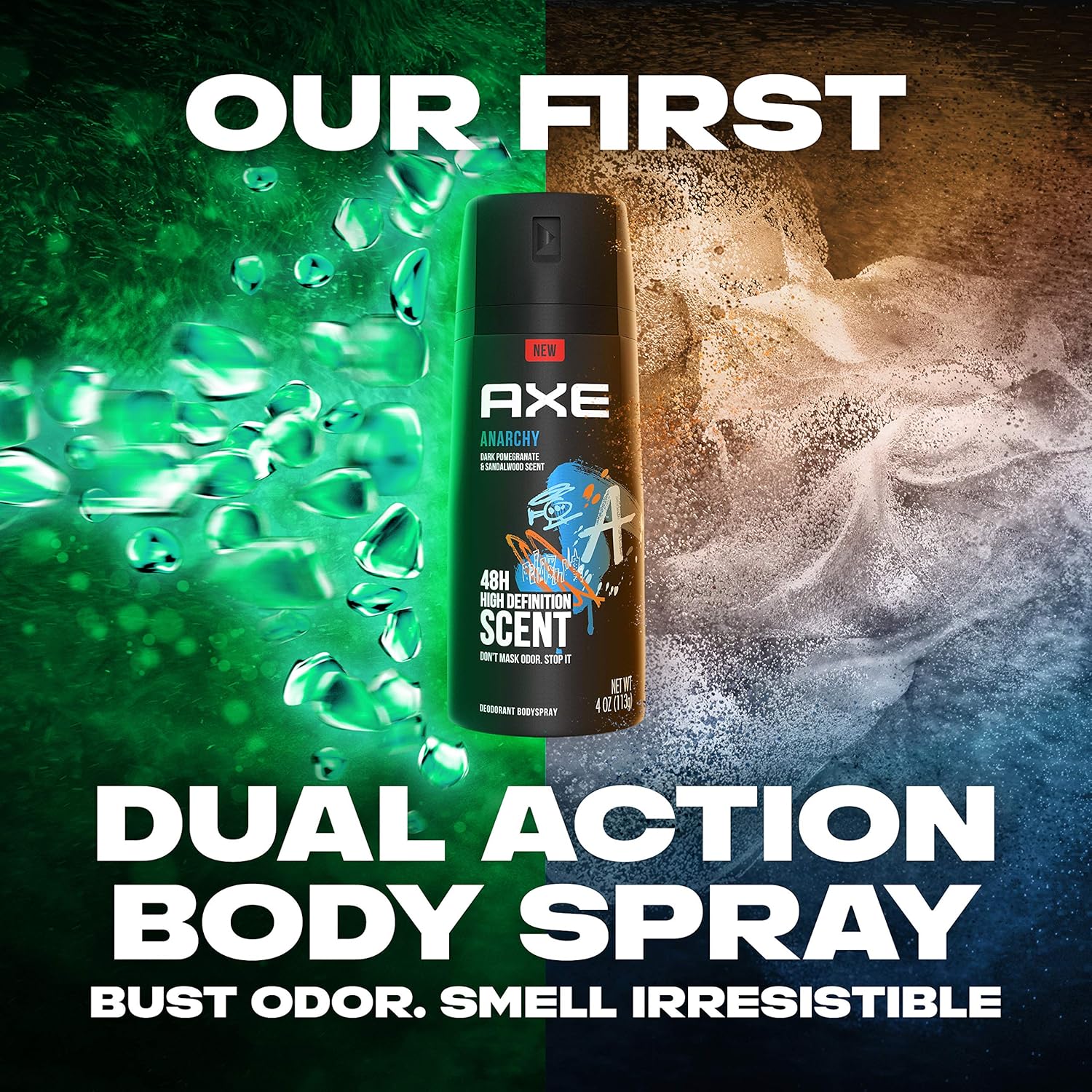 AXE | אקס - Anarchy For Him | דאודורנט ספריי גוף בניחוח אנרכי עוצמתי (150 מ"ל)