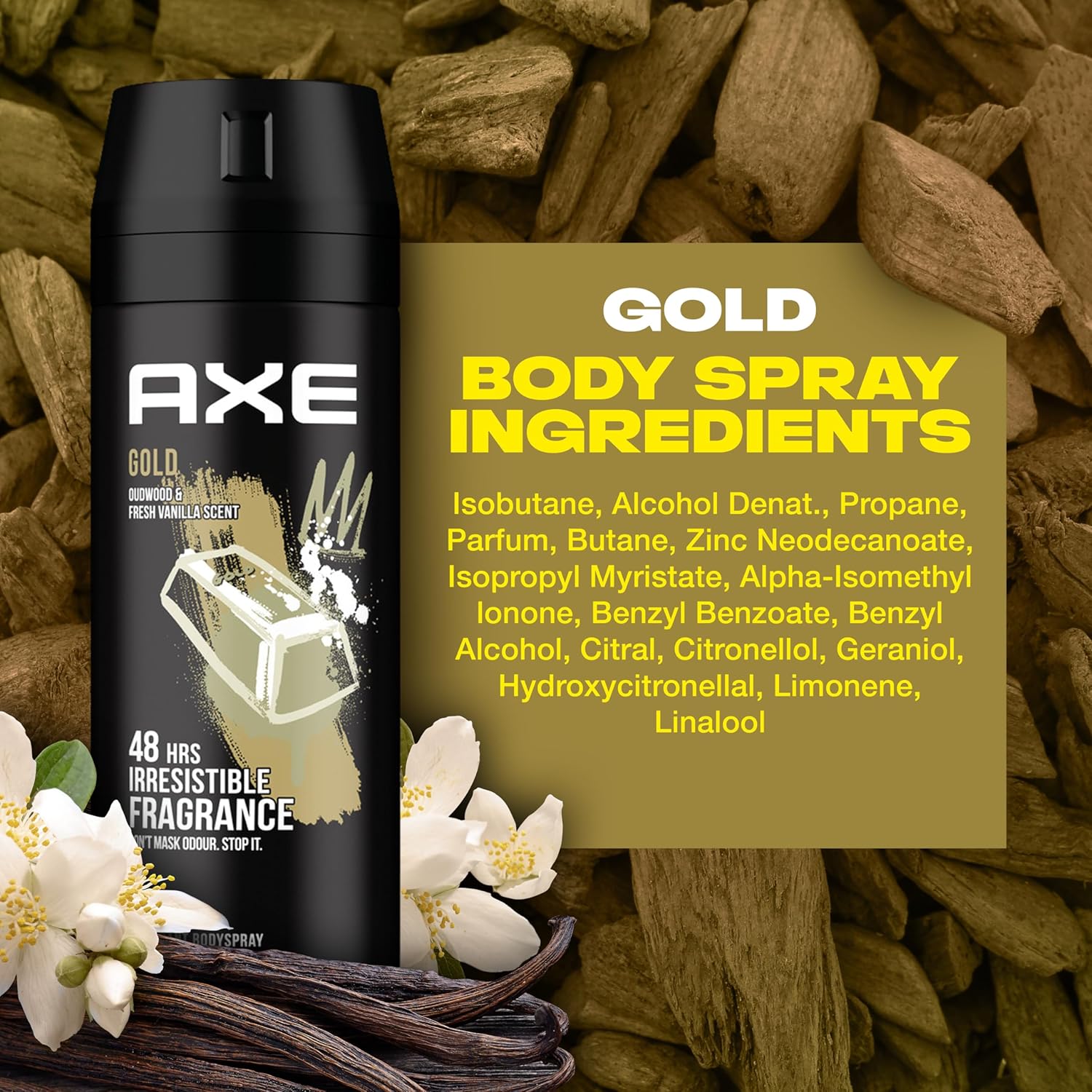 AXE | אקס - Gold Deodorant Body Spray | דאודורנט ספריי גוף בניחוח גולד יוקרתי (150 מ"ל)