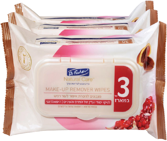 מגבונים להסרת איפור סנסיטיב - 25 יחידות, היפואלרגניים