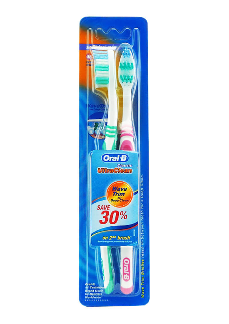 מברשות שיניים Oral-B UltraClean 2 יחידות ניקוי עמוק