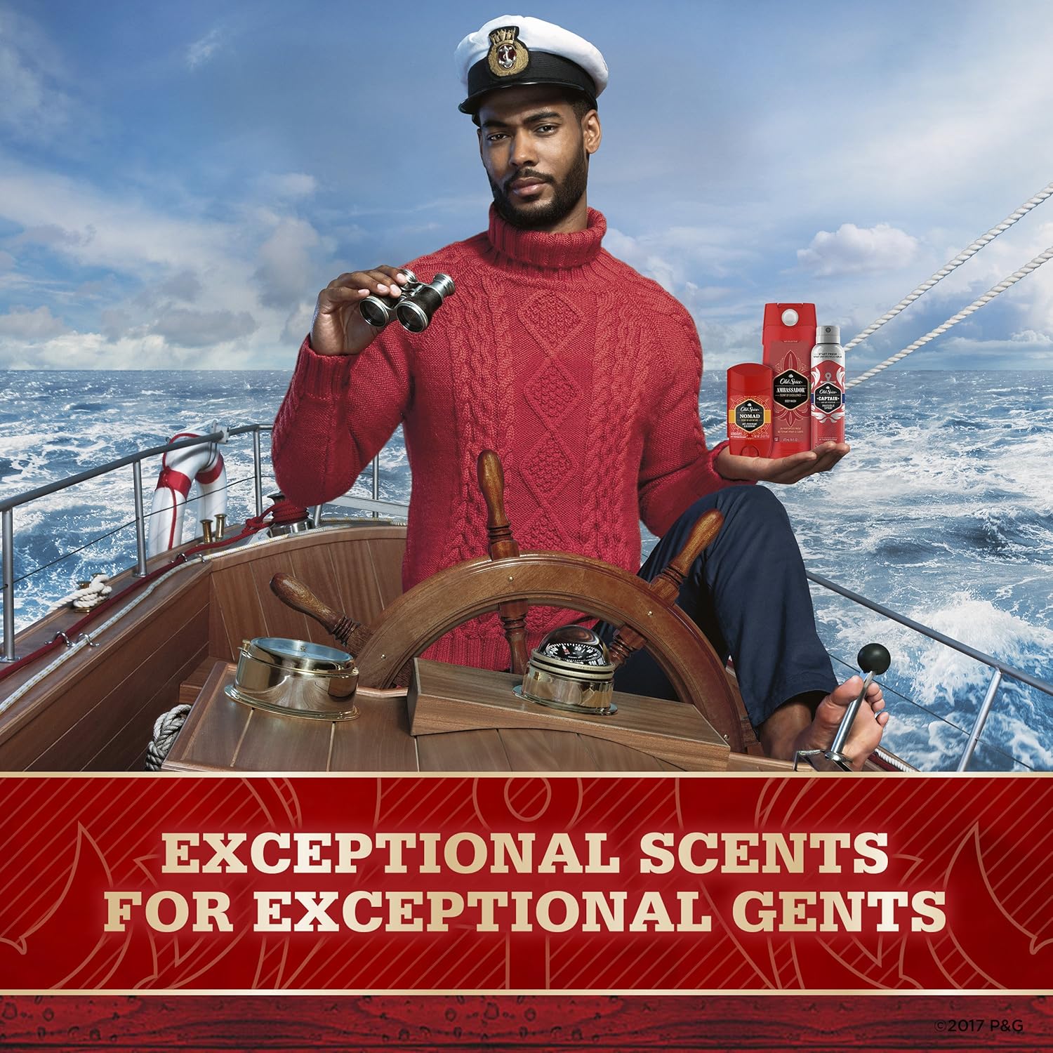 Old Spice | אולד ספייס - Captain Deodorant Stick | דאודורנט סטיק בניחוח קפטן עוצמתי להגנה 48 שעות (50 מ"ל)