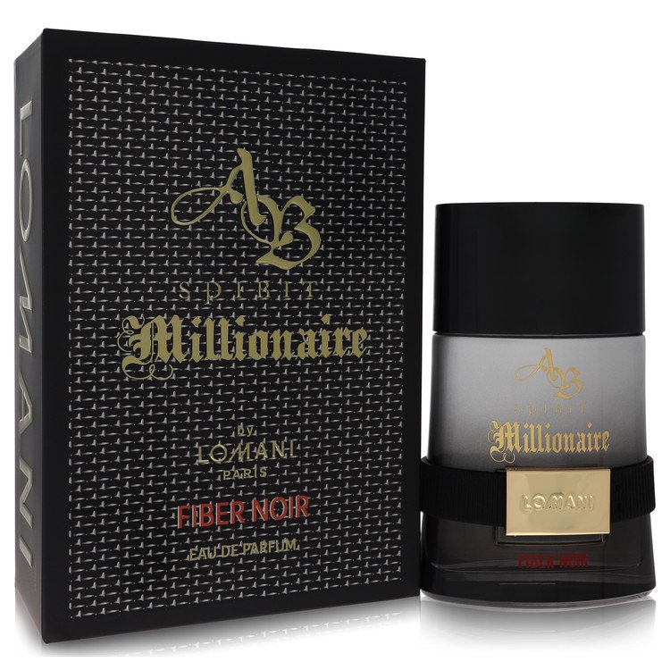 Ab Spirit Millionaire Fiber Noir Eau De Parfum Spray By Lomani | משלוח חינם לבית ♕ | קומסטיקס ייבוא מקביל
