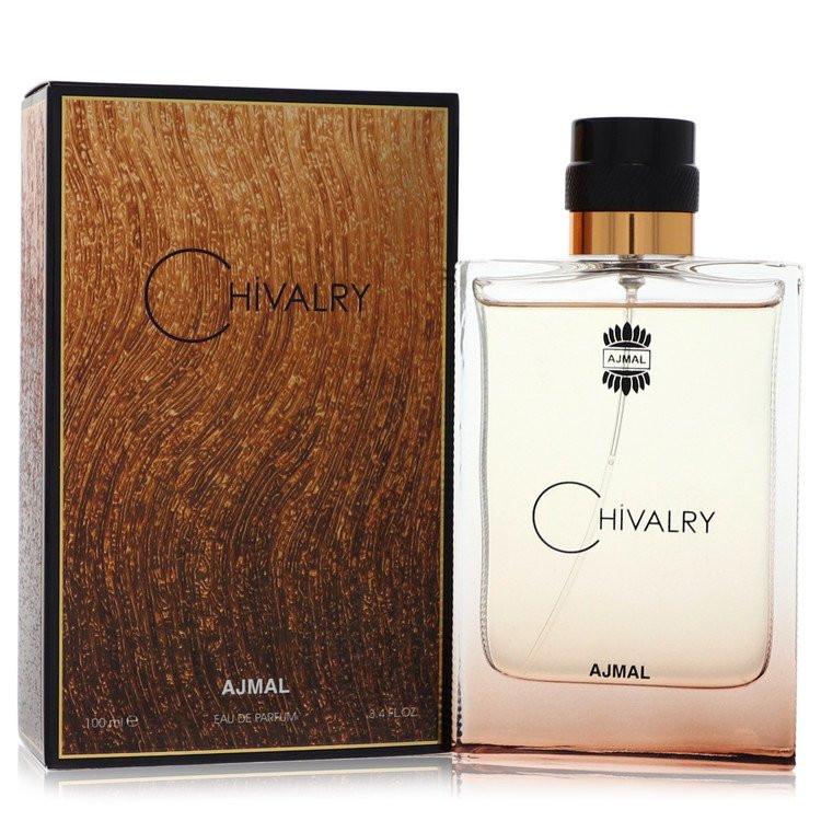 בקבוק בושם יוקרתי Ajmal Chivalry בעיצוב אצילי ומלוטש המקרין רעננות הדרית, אצילות גברית ותחכום מודרני