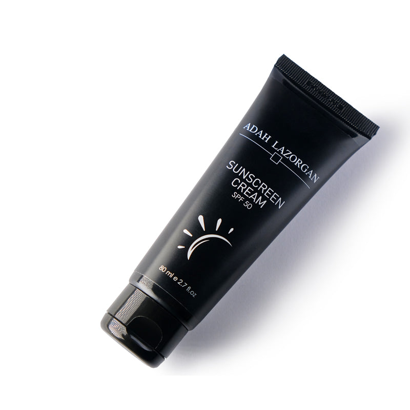 קרם לחות עדין וריחני של עדה לזורגן עם הגנה SPF 50, מועשר באומגה 3 ו-6 להזנה והגנה מקסימלית על עור הפנים