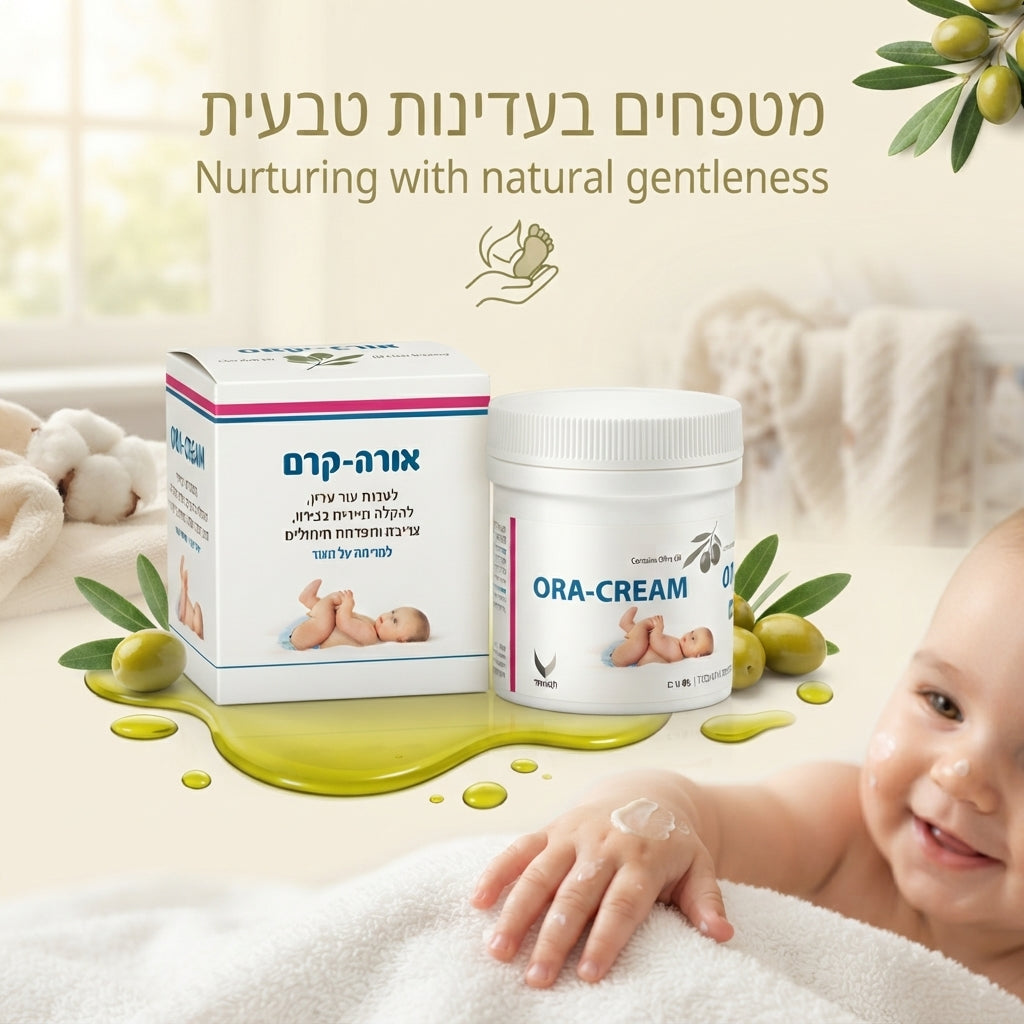 אורה קרם משחה לתפרחת חיתולים לטיפול ומניעה להקלה מיידית ORA CREAM | ללא צבע וריח 85 גרם