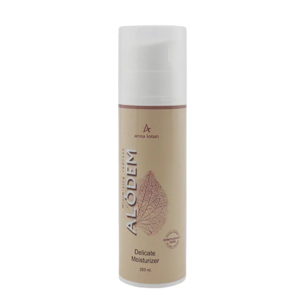 אנה לוטן Alodem קרם לחות עדין (Delicate Moisturiser) להרגעה ושיקום עור פנים רגיש, אדמומי ושברירי באריזה מקצועית 250 מ"ל
