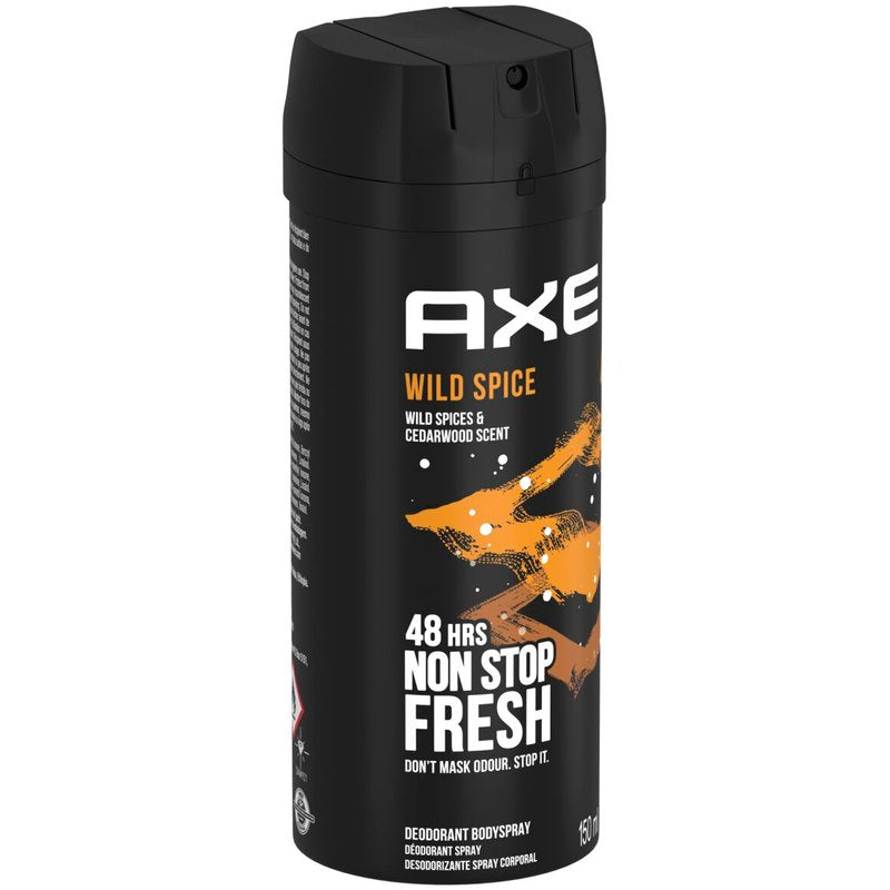 AXE | אקס - דאודורנט ספריי גוף לגבר להגנה מפני זיעה בניחוח Wild Spice (נפח 150 מ"ל)