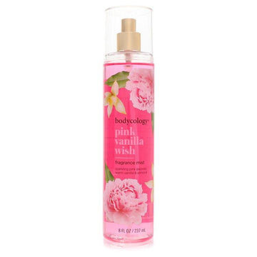 מיסט גוף Bodycology Pink Vanilla Wish בניחוח מתוק של וניל, שקדים ואדמונית באריזה ורודה חלומית
